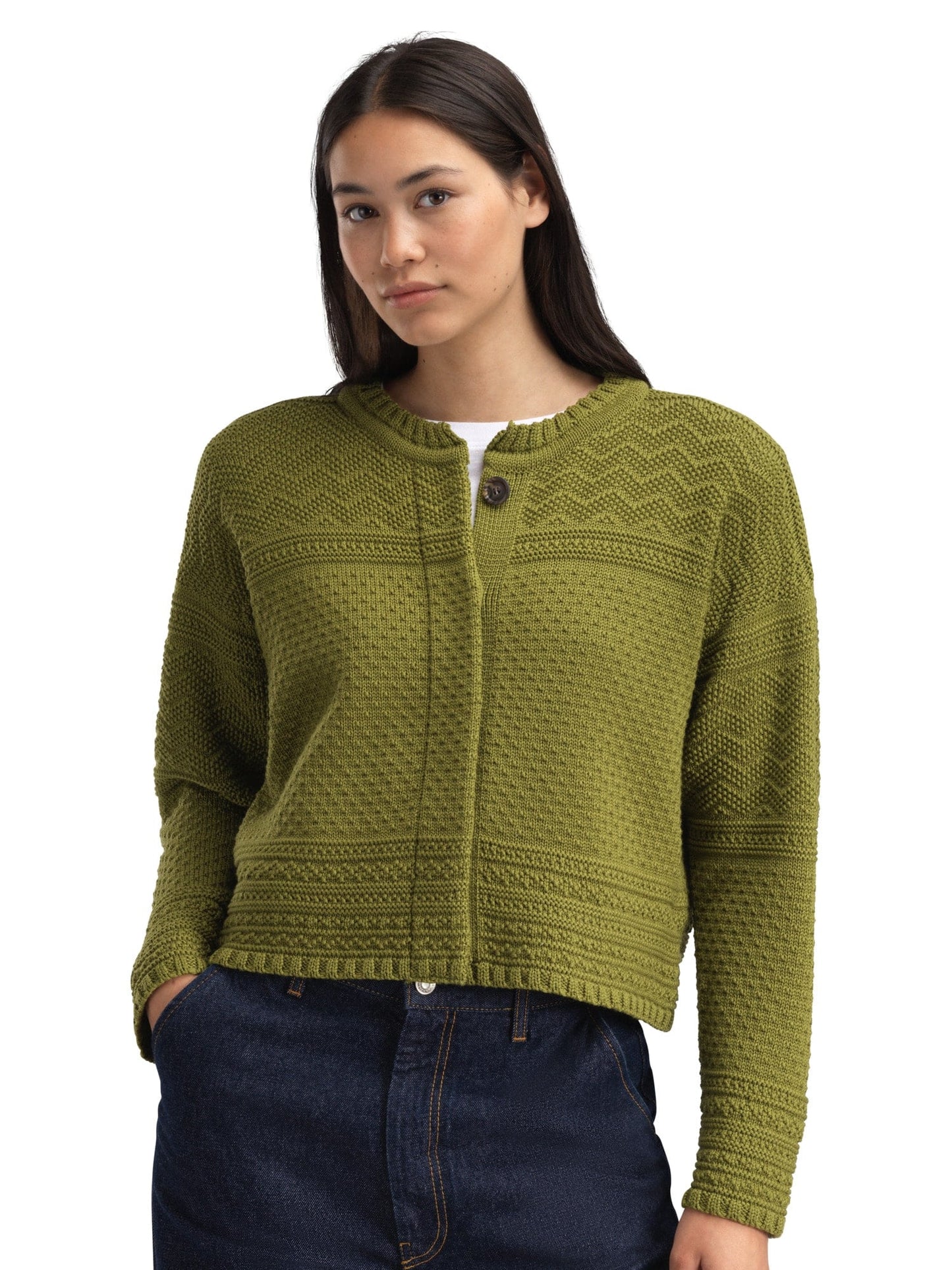 Dale of Norway Lusa Women's Cardigan Alum Green