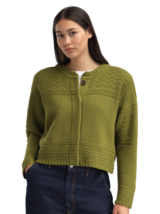 Dale of Norway Lusa Women's Cardigan Alum Green