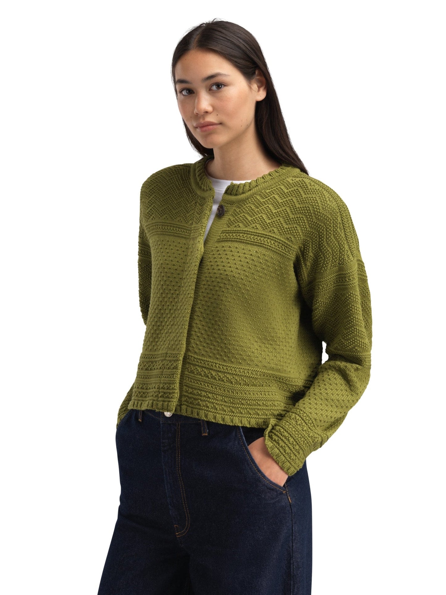 Dale of Norway Lusa Women's Cardigan Alum Green