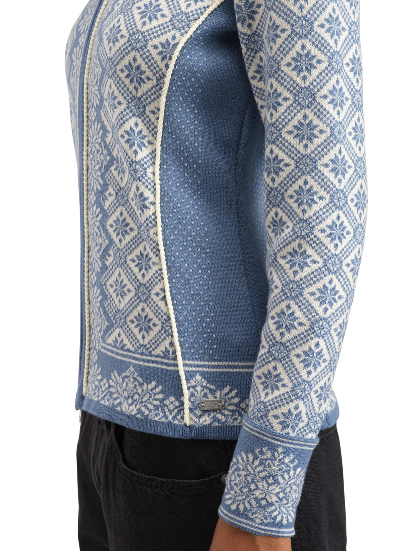 Dale of Norway Christiania Women's Jacket - Merino Wool BlueShadow OffWhite