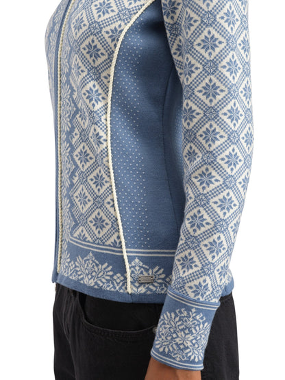 Dale of Norway Christiania Women's Jacket - Merino Wool BlueShadow OffWhite