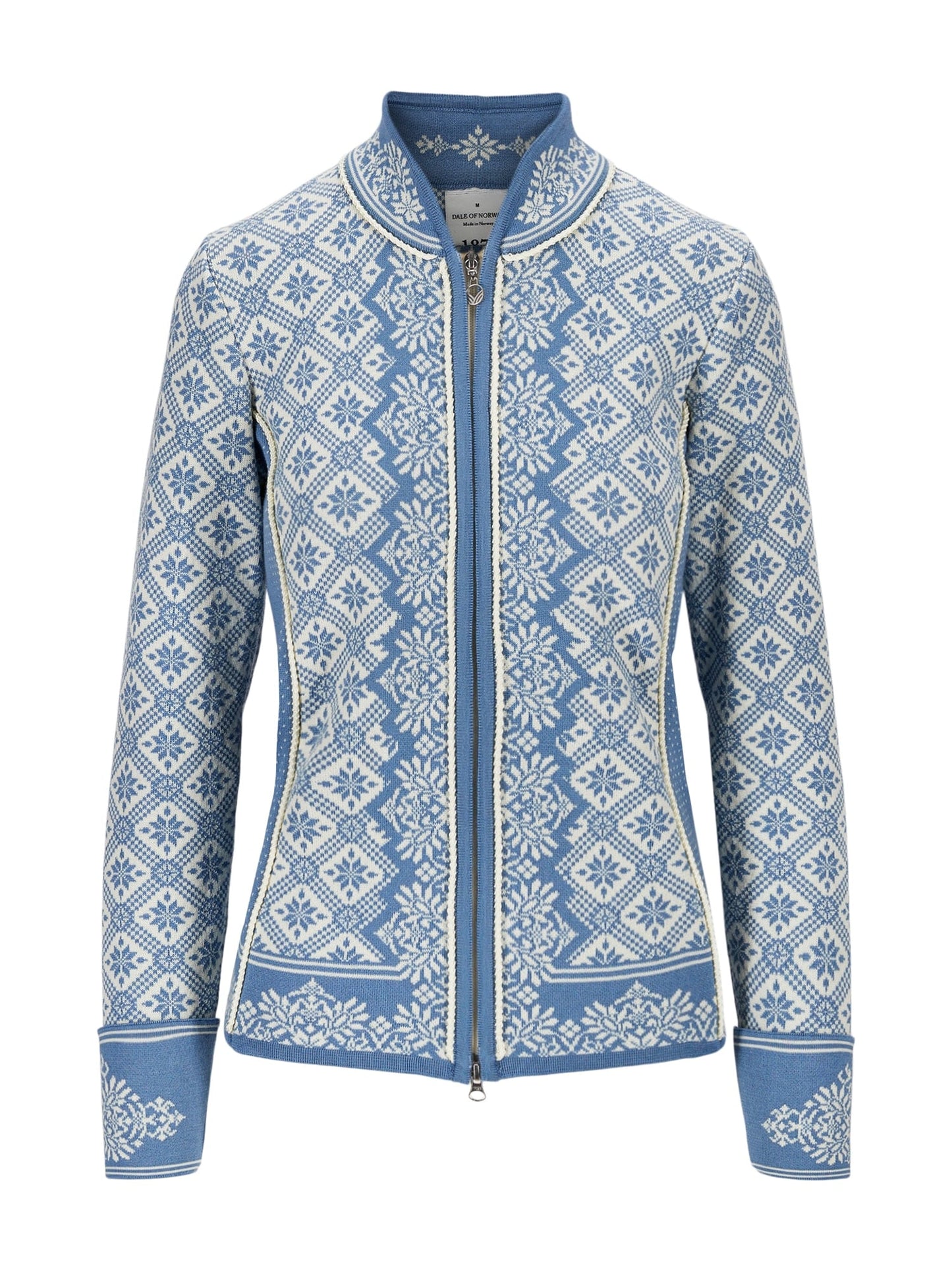 Dale of Norway Christiania Women's Jacket - Merino Wool BlueShadow OffWhite