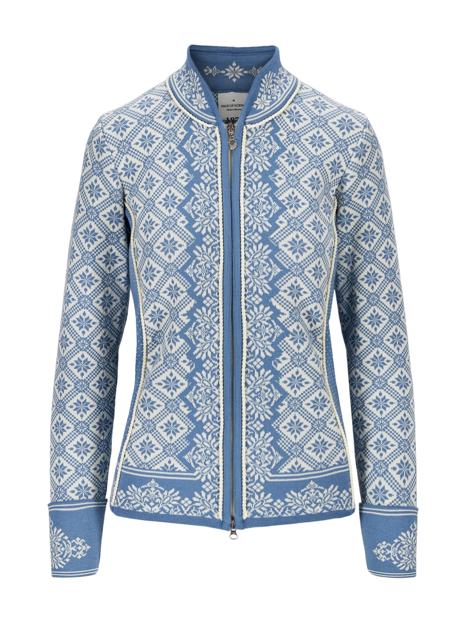 Dale of Norway Christiania Women's Jacket - Merino Wool BlueShadow OffWhite