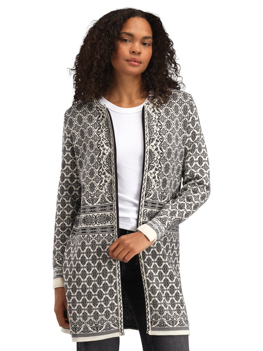Dale of Norway Ingeborg Fem Jacket Offwhite Black Gravuvig Smoke