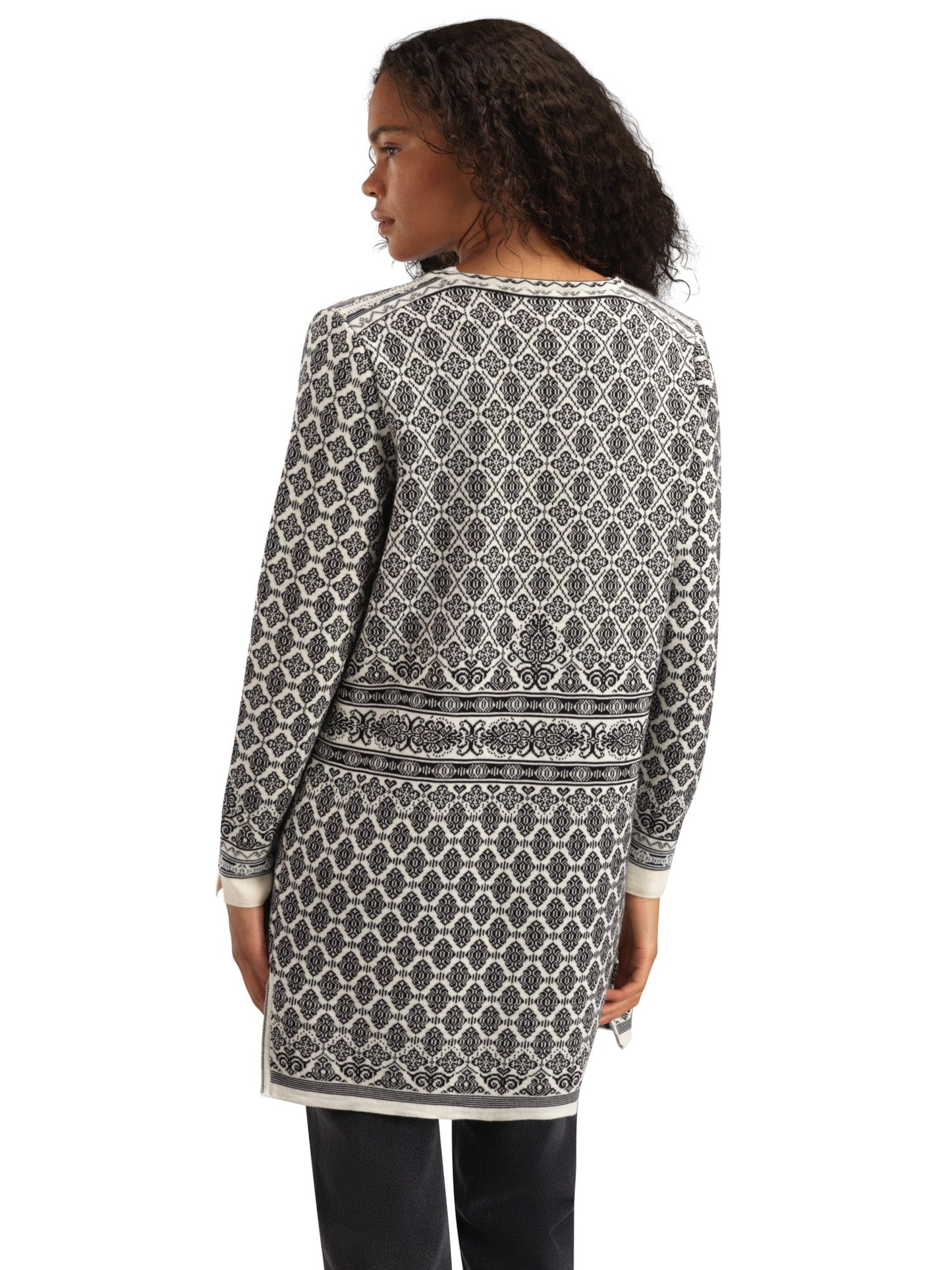 Dale of Norway Ingeborg Fem Jacket Offwhite Black Gravuvig Smoke