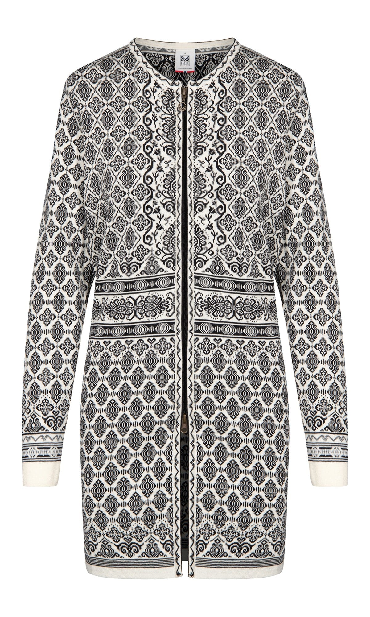 Dale of Norway Ingeborg Fem Jacket Offwhite Black Gravuvig Smoke