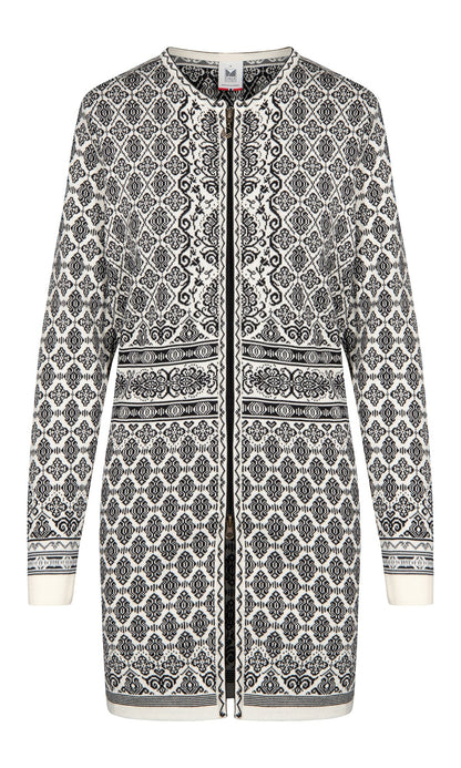 Dale of Norway Ingeborg Fem Jacket Offwhite Black Gravuvig Smoke