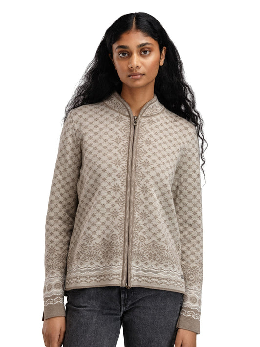 Dale of Norway Solfrid Fem Jacket Mountainstone Sand Offwhite