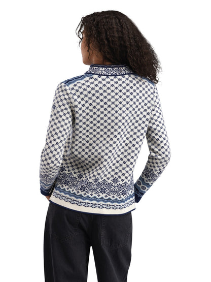 Dale of Norway Solfrid Women’s Jacket - Merino Wool OFFWHITE ELECTRICSTORM NAVY