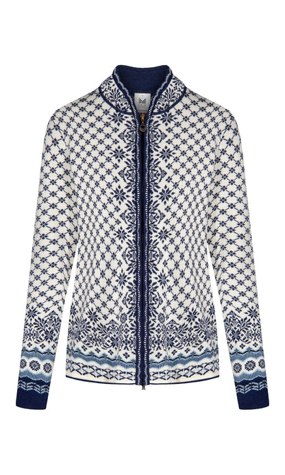 Dale of Norway Solfrid Women’s Jacket - Merino Wool OFFWHITE ELECTRICSTORM NAVY