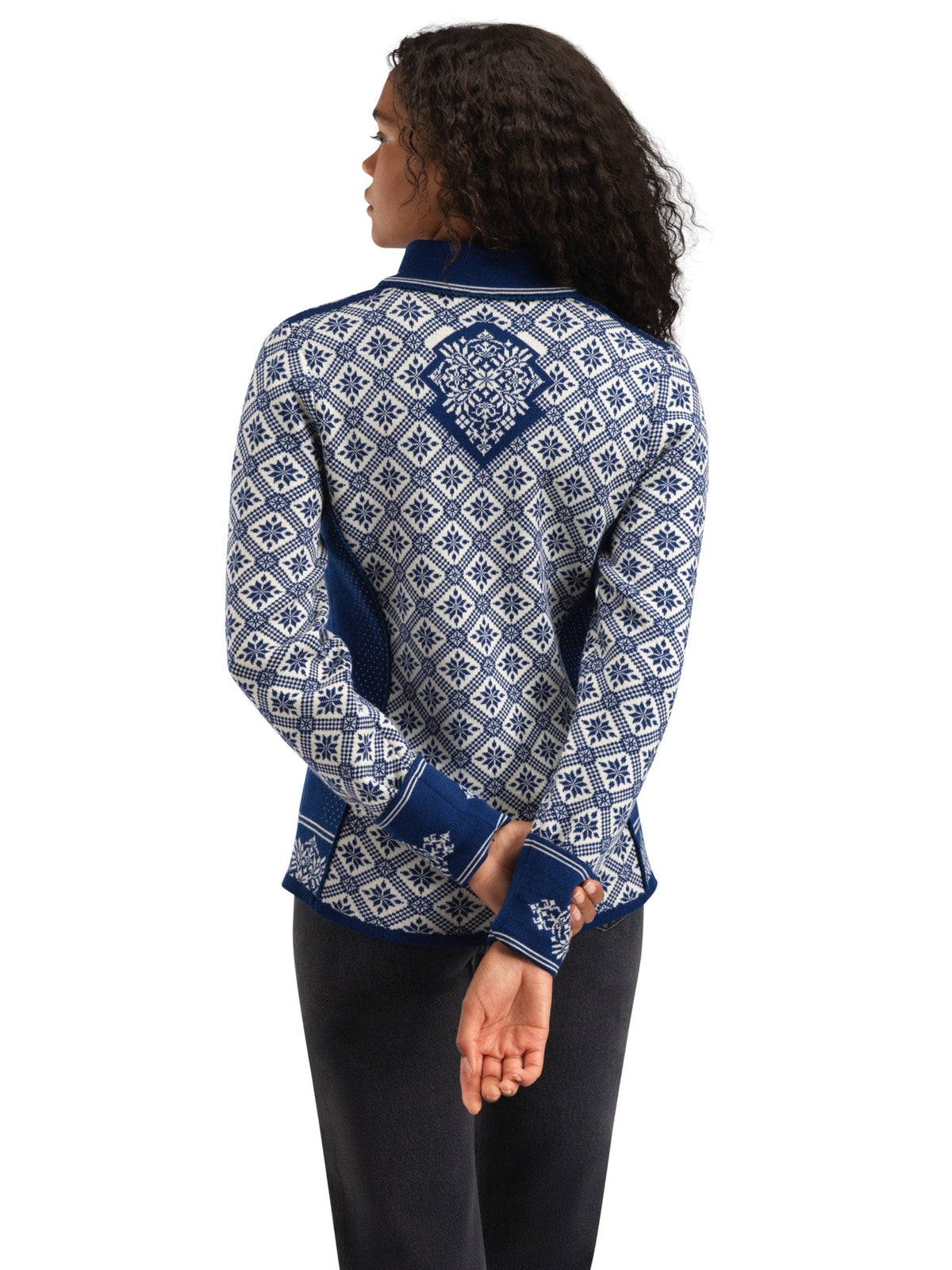 Dale of Norway Christiania Women's Jacket - Merino Wool Atlantic Mel Off-white