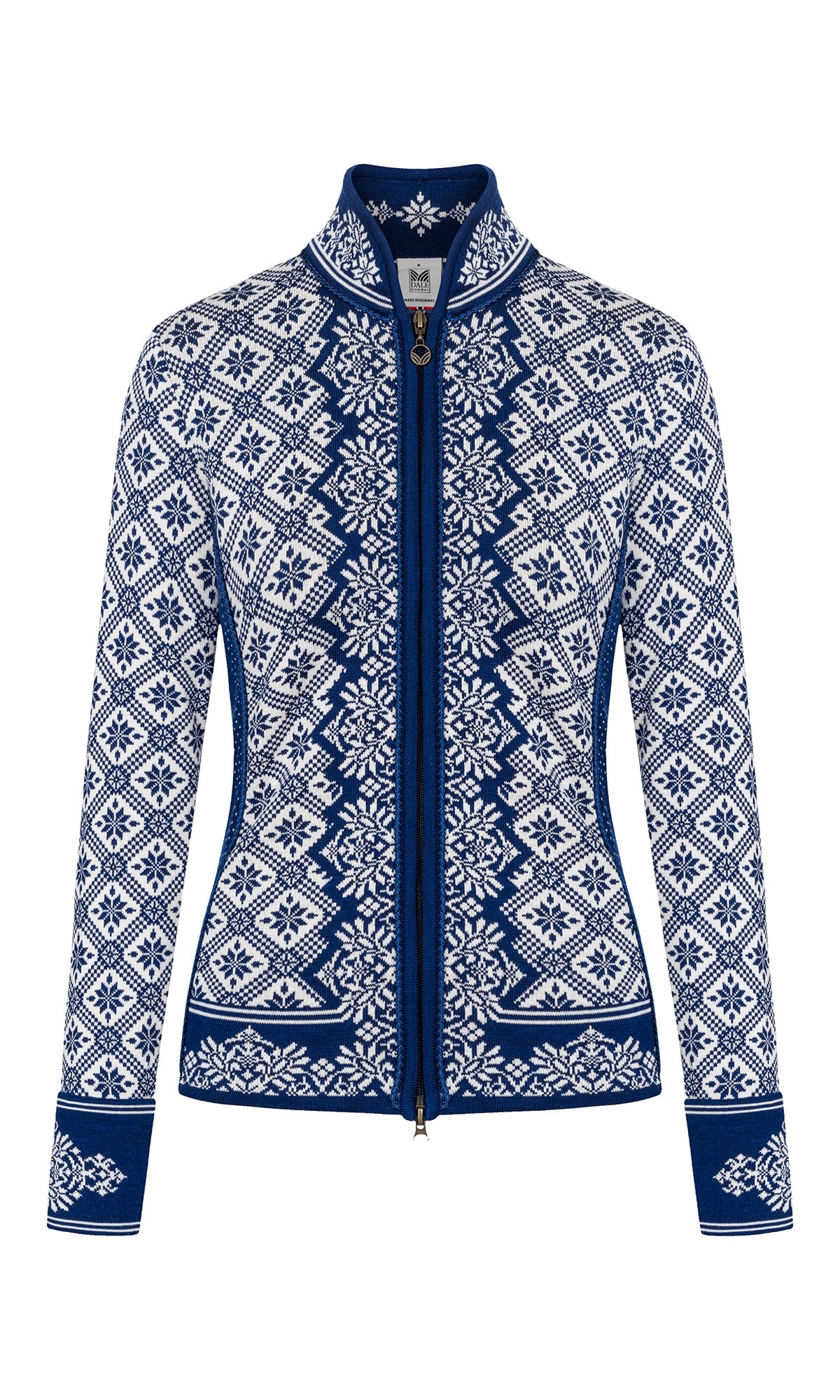 Dale of Norway Christiania Women's Jacket - Merino Wool Atlantic Mel Off-white