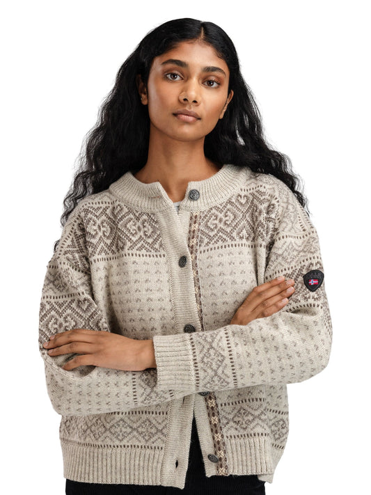 Dale of Norway Hannah Fem. Cardigan Birch Vanillasugar Nutmeg