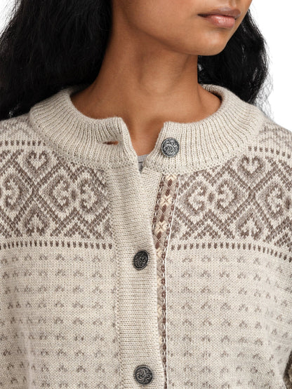 Dale of Norway Hannah Fem. Cardigan Birch Vanillasugar Nutmeg