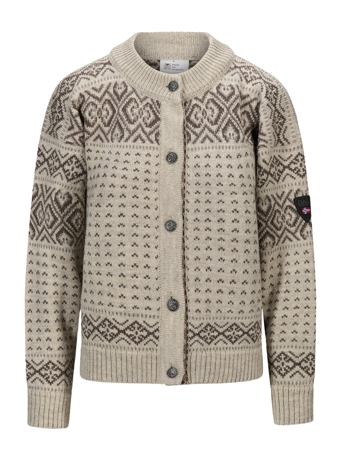 Dale of Norway Hannah Fem. Cardigan Birch Vanillasugar Nutmeg