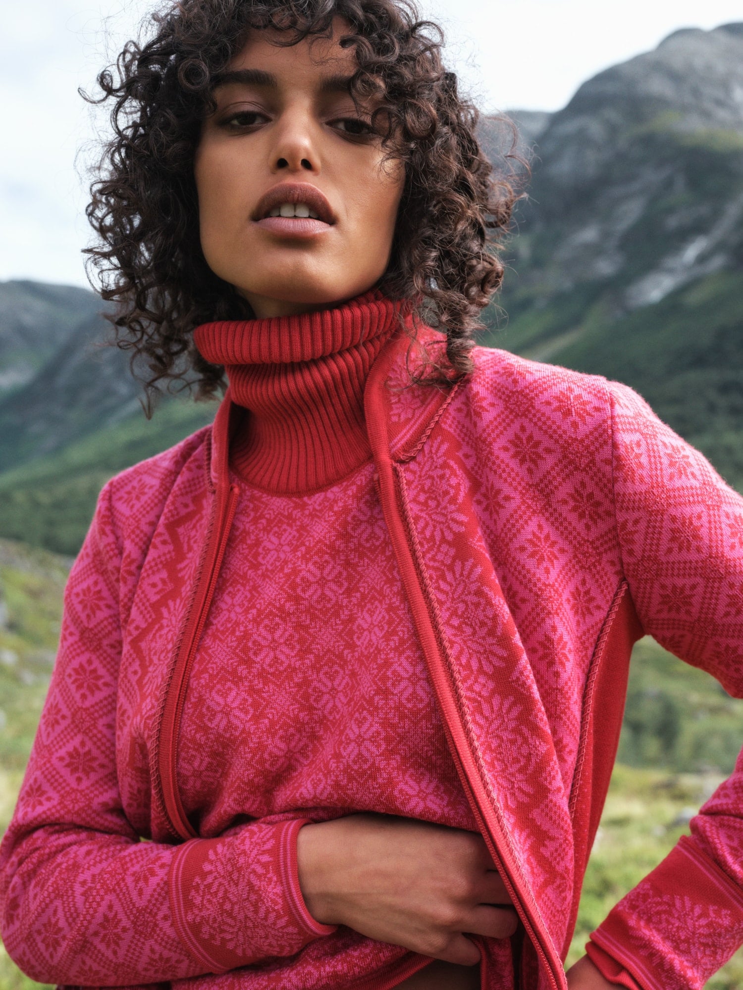 Dale of Norway Christiania Fem Jacket Raspberry Allium