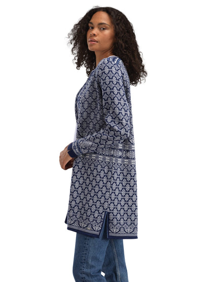 Dale of Norway Ingeborg Women’s Jacket - Merino ELECTRICSTORM OFFWHITE BLUE