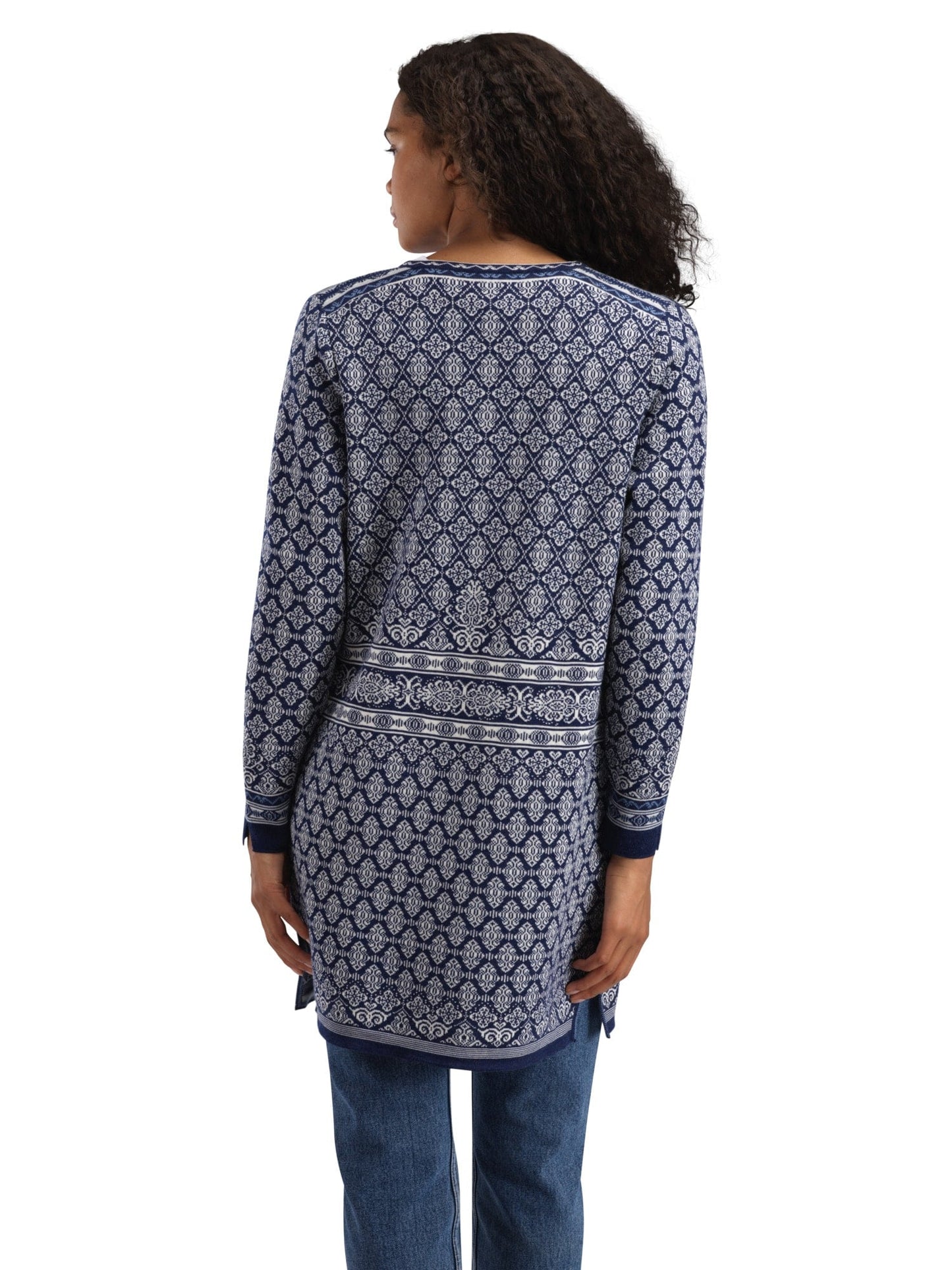 Dale of Norway Ingeborg Women’s Jacket - Merino ELECTRICSTORM OFFWHITE BLUE
