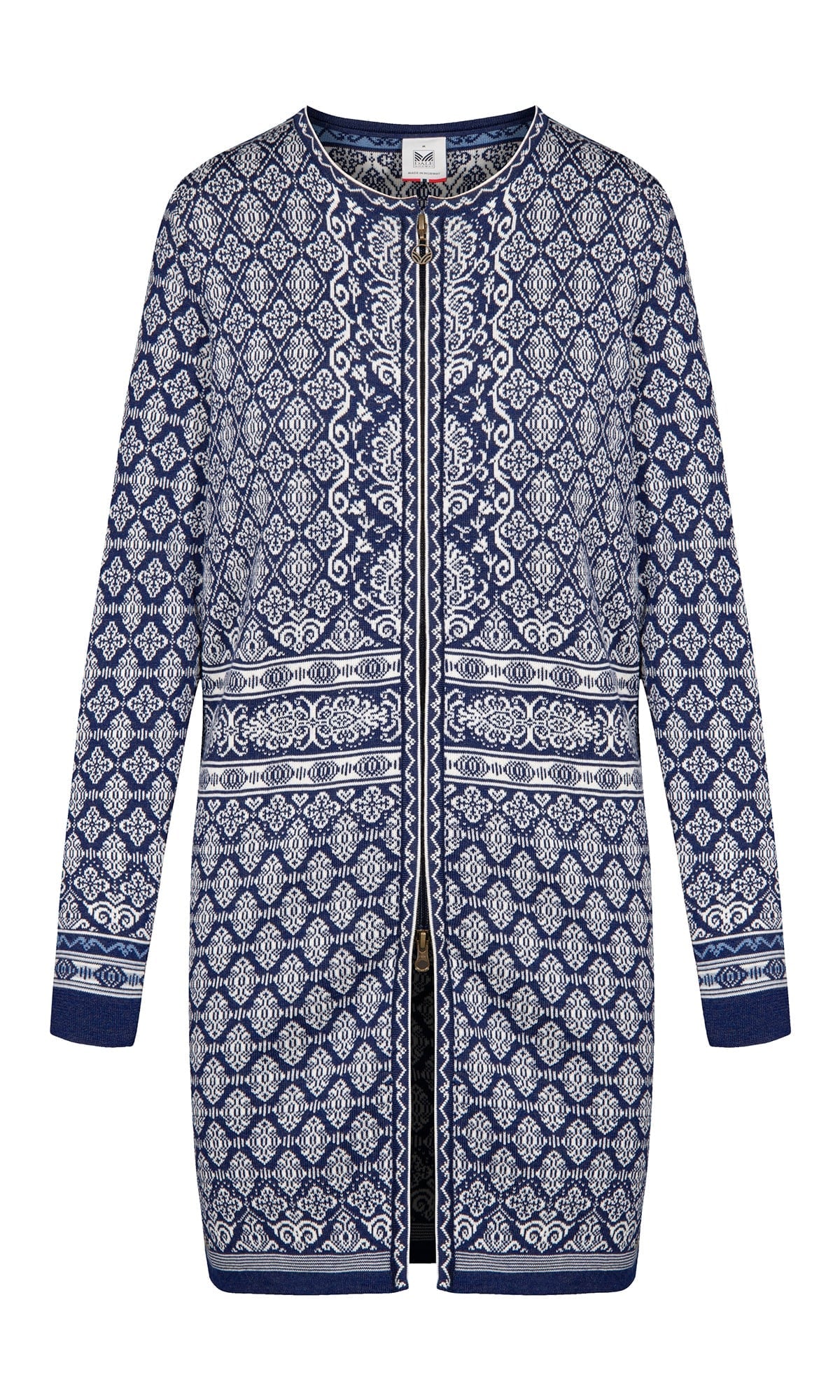 Dale of Norway Ingeborg Women’s Jacket - Merino ELECTRICSTORM OFFWHITE BLUE