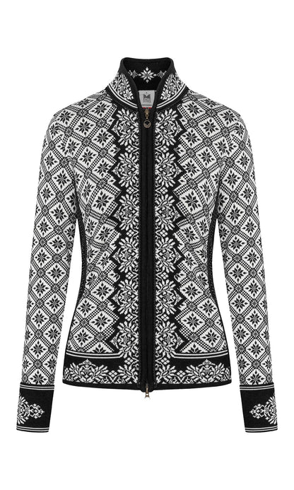 Dale of Norway Christiania Women's Jacket - Merino Wool Black Off-white