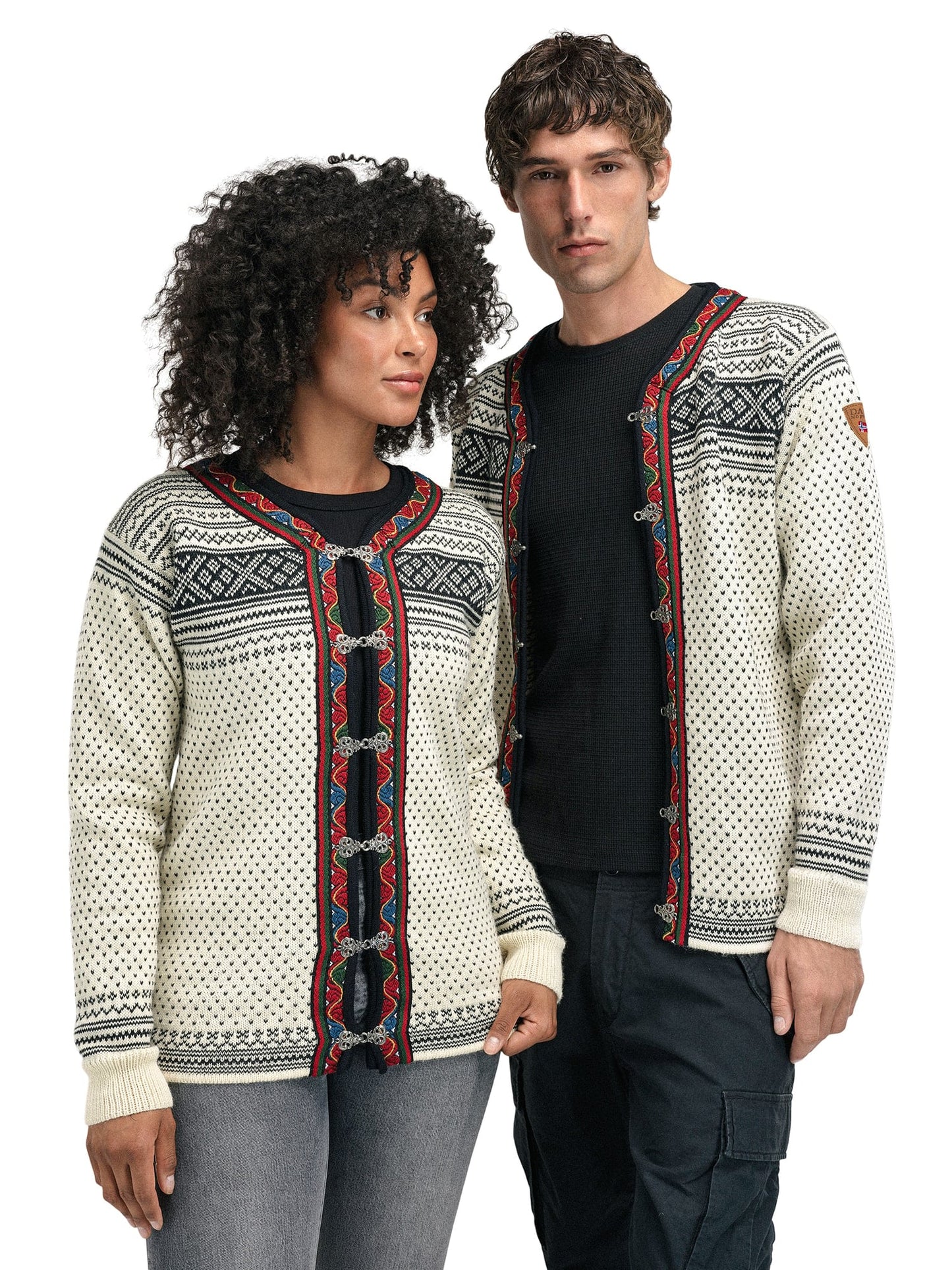 Dale of Norway Setesdal Unisex Jacket - Norwegian Wool  OFFWHITE BLACK