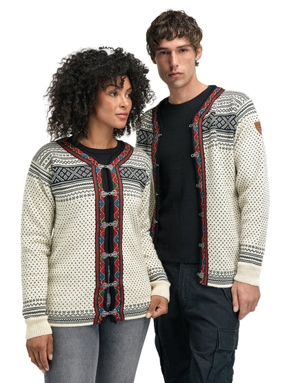 Dale of Norway Setesdal Unisex Jacket - Norwegian Wool  OFFWHITE BLACK