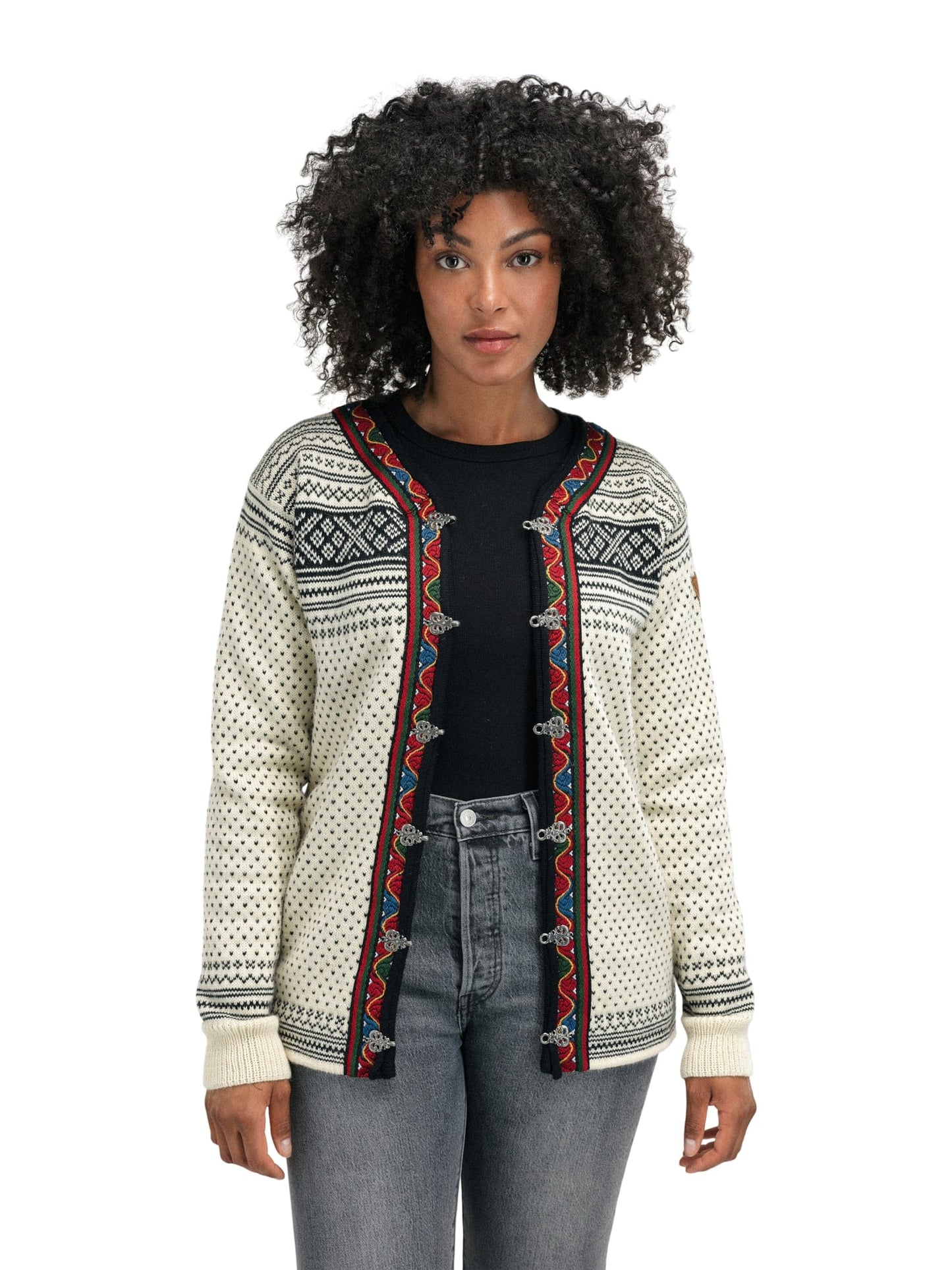 Dale of Norway Setesdal Unisex Jacket - Norwegian Wool  OFFWHITE BLACK