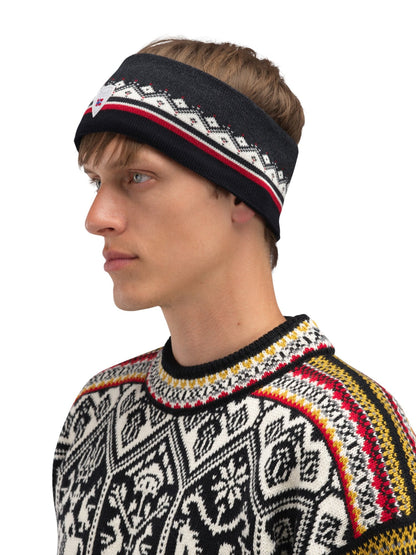 Dale of Norway Moritz Headband - Merino Wool Dark charcoal Raspberry O