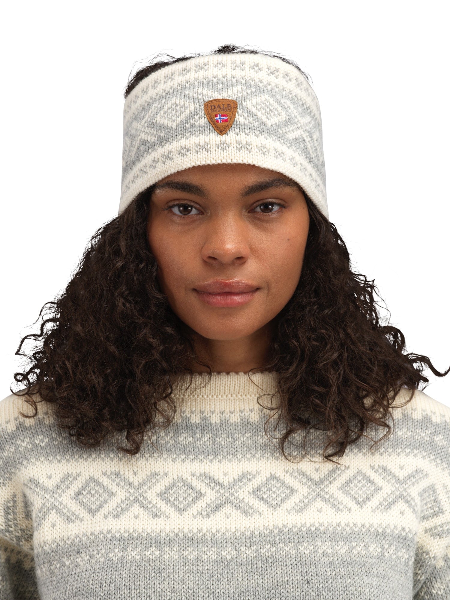 Dale of Norway Cortina 1956 Headband - Norwegian Wool Grey White
