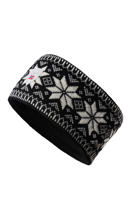 Dale of Norway Garmisch Headband - Merino Wool Black Off white Dark charc