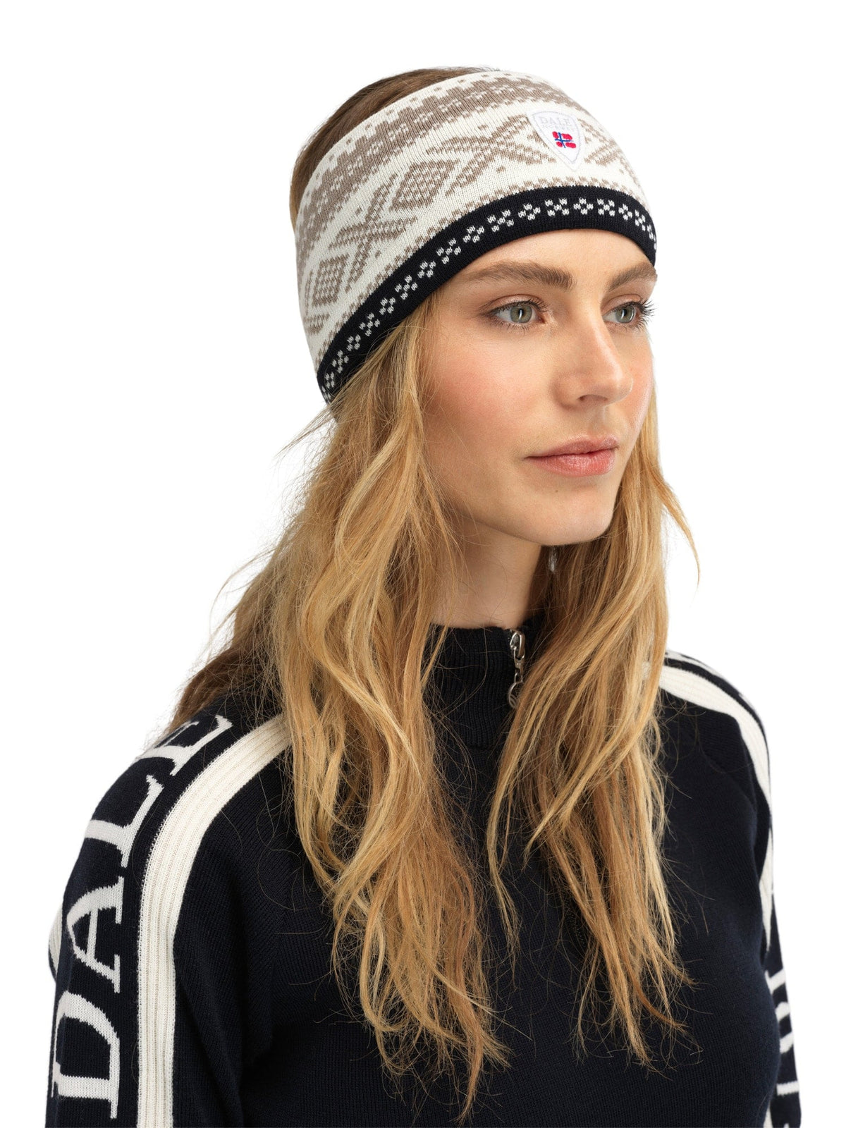 Dale of Norway Dystingen Headband Offwhite Black Mountainstone