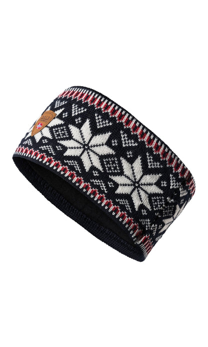 Dale of Norway Garmisch Headband - Merino Wool Navy off white raspberry