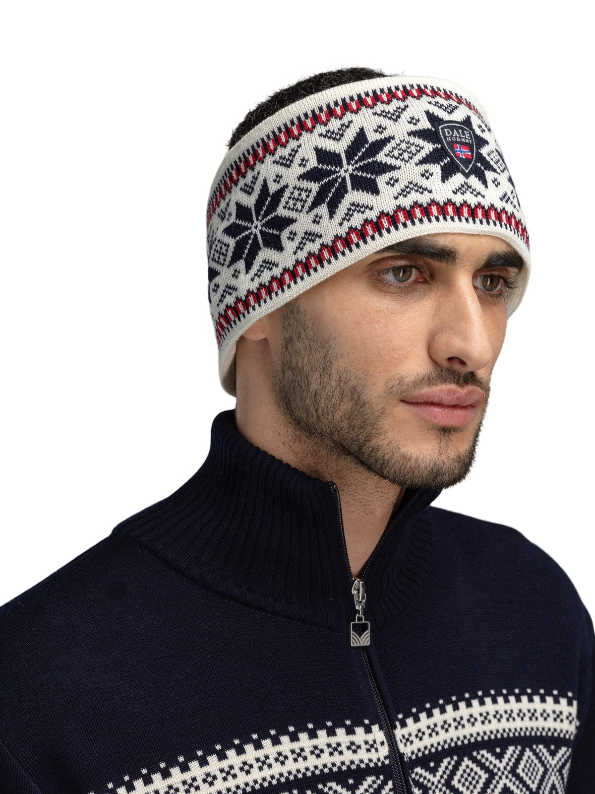 Dale of Norway Garmisch Headband Offwhite Navy Raspberry