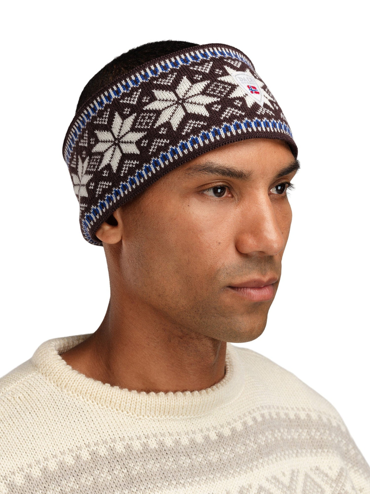 Dale of Norway Garmisch Headband Navy Allium Raspberry
