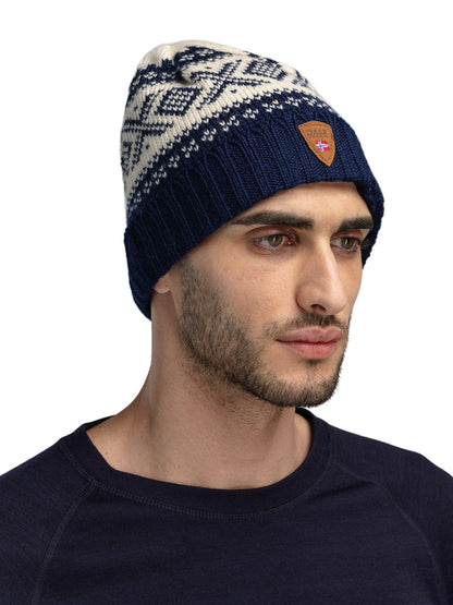 Dale of Norway Cortina 1956 Hat - Norwegian Wool Navy White