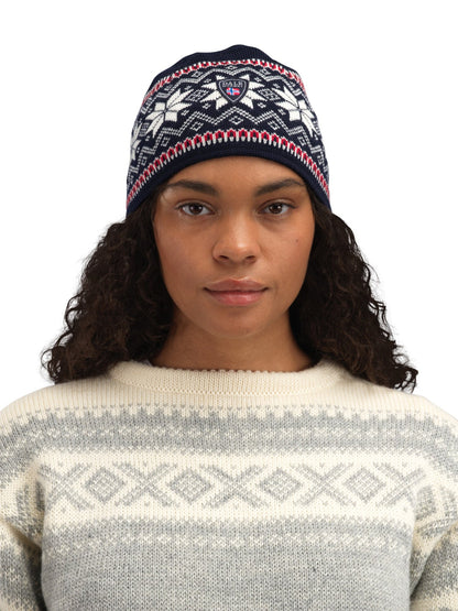 Dale of Norway Garmisch Hat - Merino Wool Navy Offwhite Red