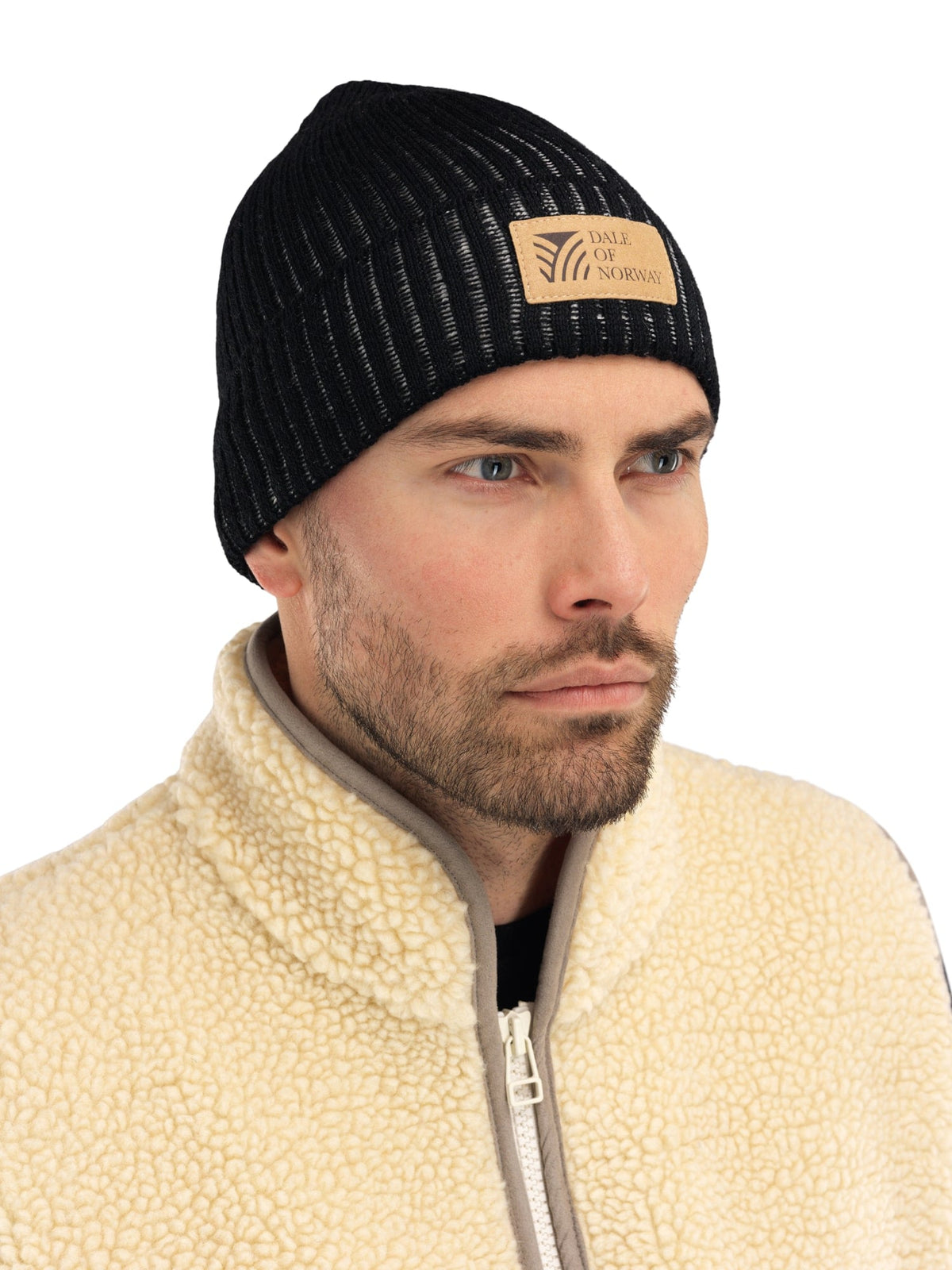 Dale of Norway Alvøy Hat - Norwegian Wool Black Offwhite
