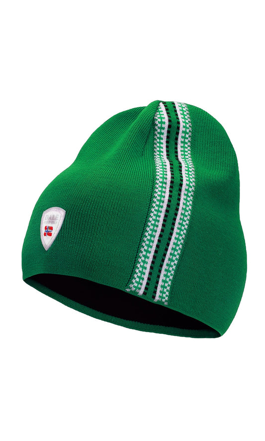 Dale of Norway Mount Olympus unisex merino wool hat BrightGreen Offwhite Navy