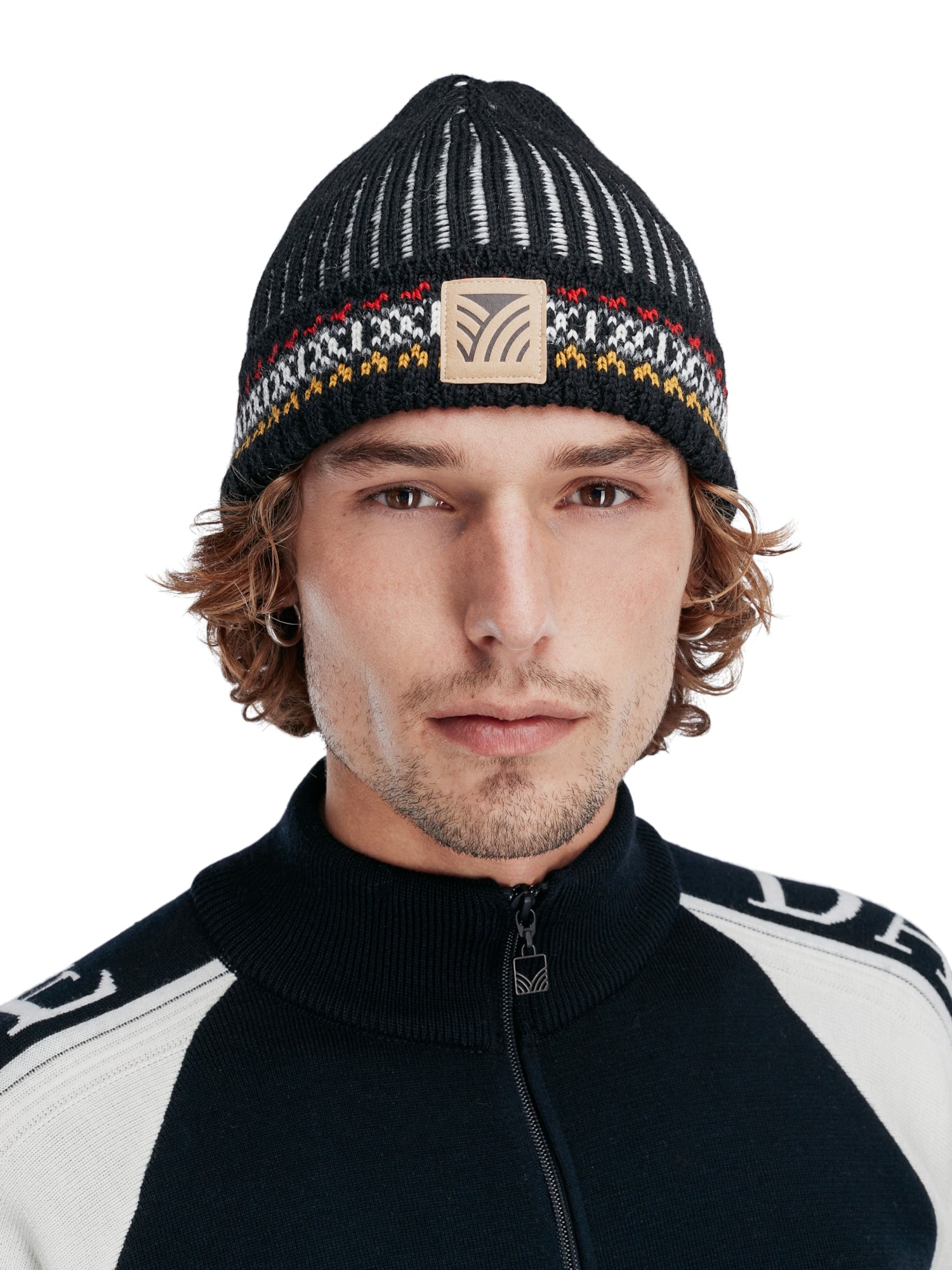 Dale of Norway 1994 Hat Black Mustard Offwhite