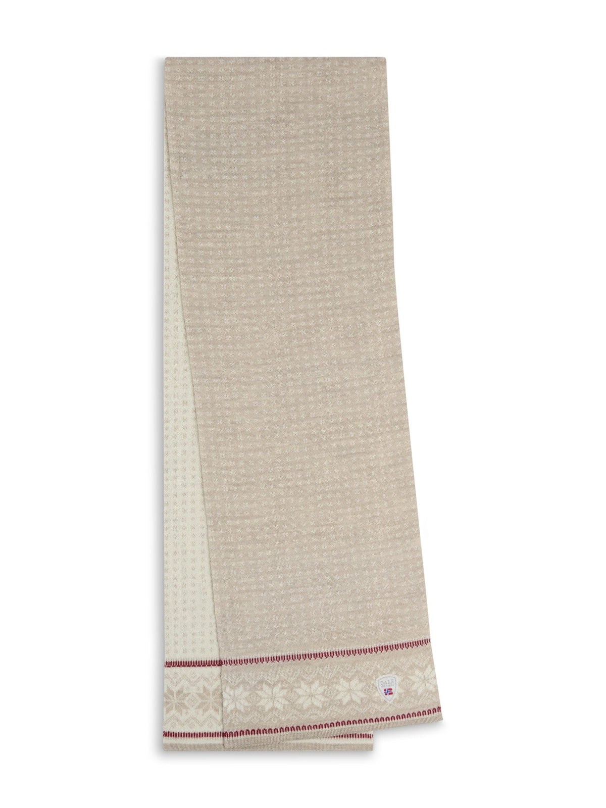 Dale of Norway Garmisch Scarf Sand Mel. Off White Red Rose