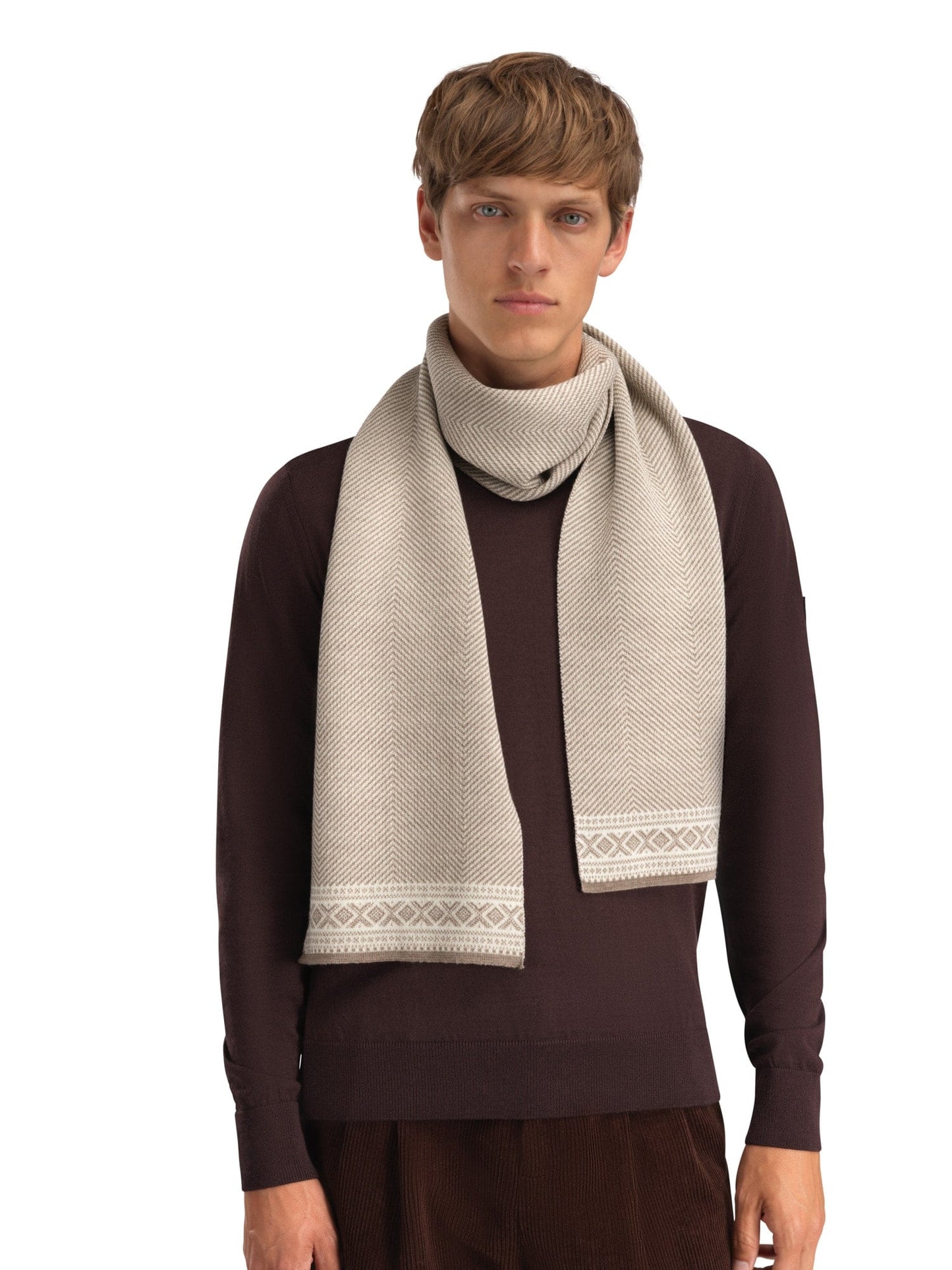 Dale of Norway Cortina Scarf Mountainstone Off White