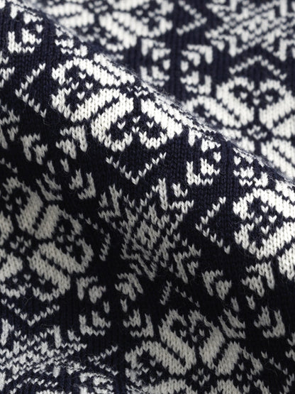 Dale of Norway Vardåsen Scarf Navy Offwhite