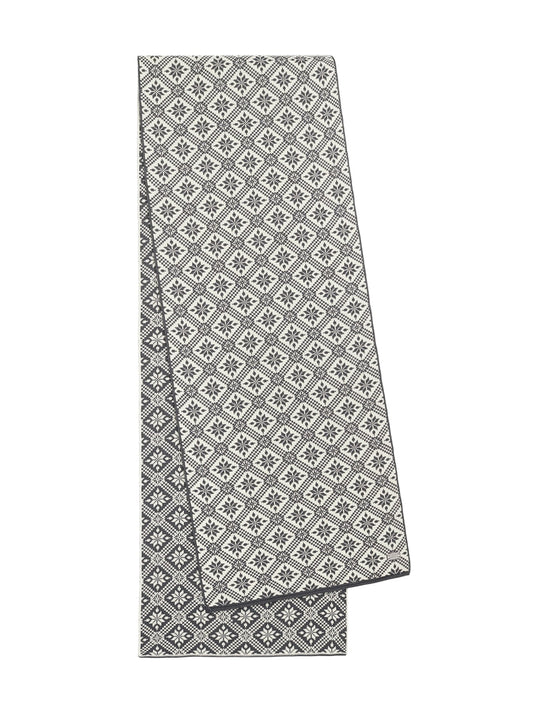 Dale of Norway Christiania Women's Scarf - Merino Wool Grey Offwhite