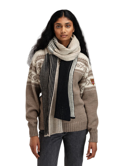 Dale of Norway Skarstind Scarf Black Offwhite Sand Mel