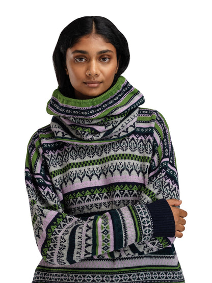Dale of Norway Utsira tubular scarf Marine Pinegreen Lightcharcoal