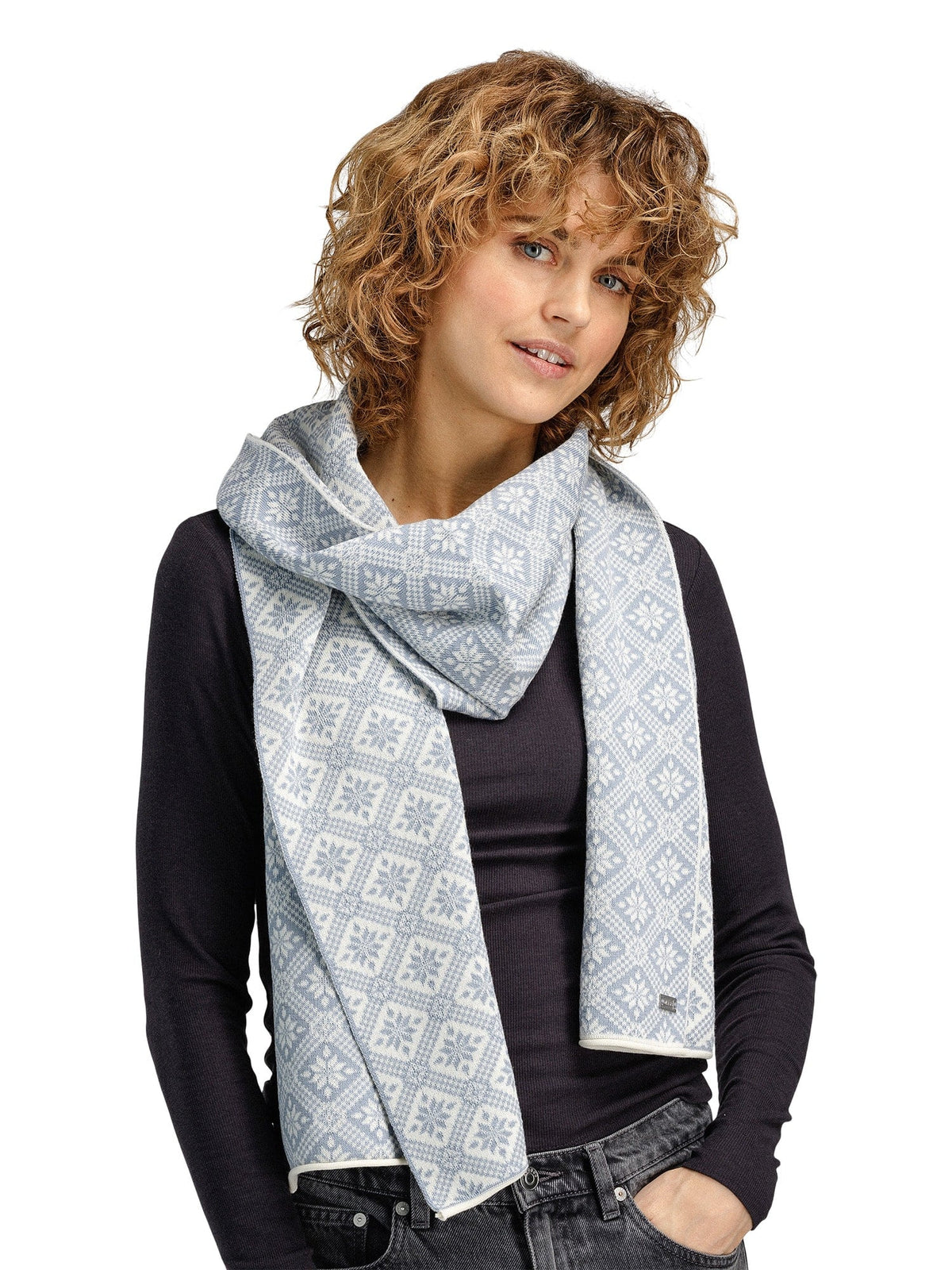 Dale of Norway Christiania Women's Scarf - Merino Wool grey
