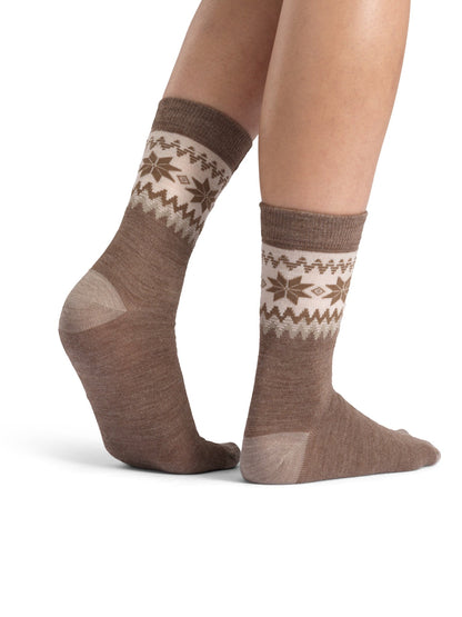 Dale of Norway Myking Wool Socks Crew Cut Mountainstone Sand Off White