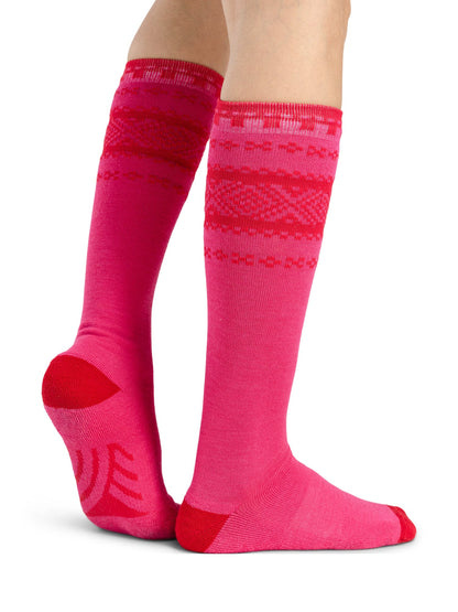 Dale of Norway Cortina knee sock Pink red