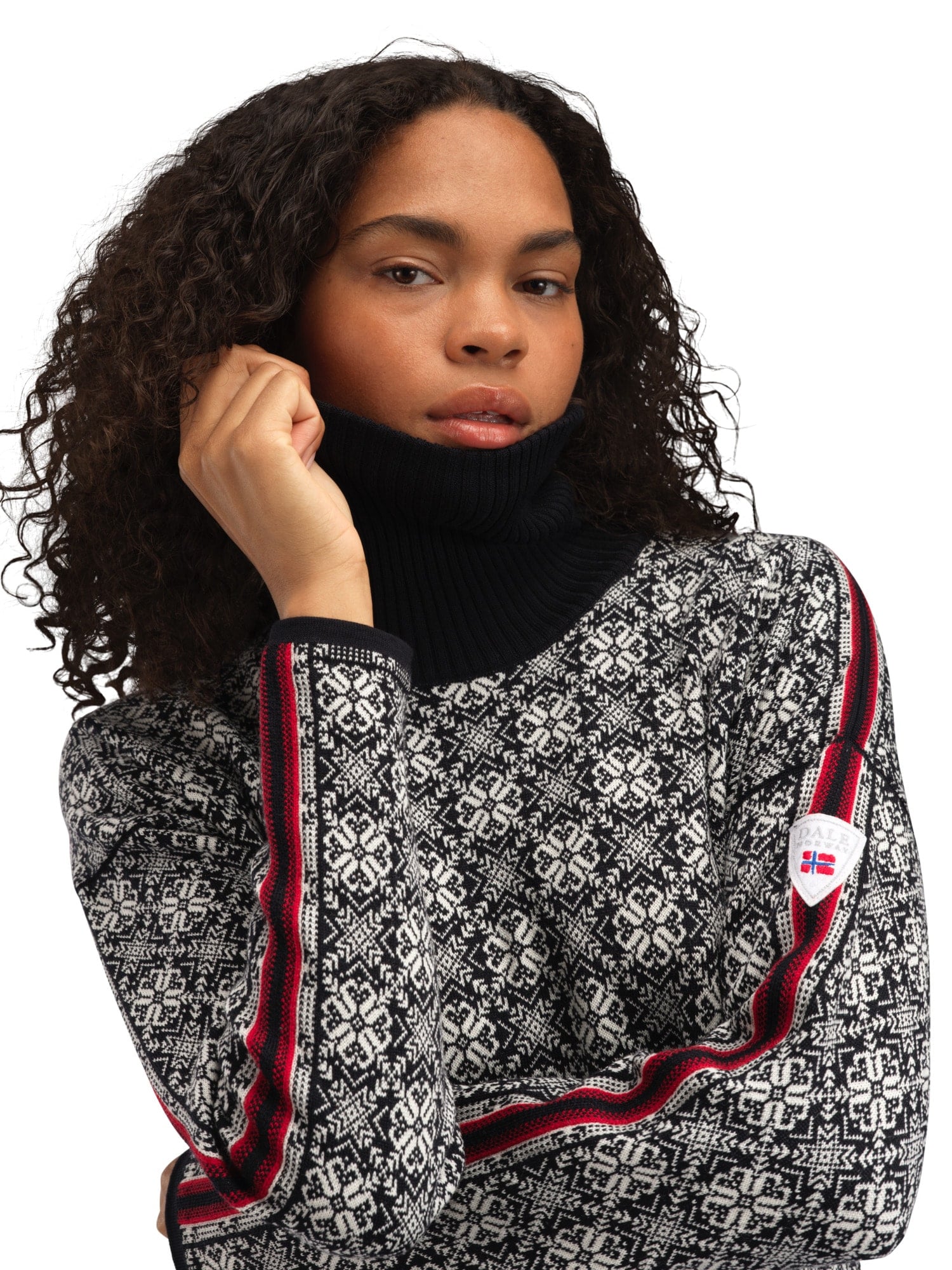 Dale of Norway Firda Women’s Sweater - Merino Wool BLACK OFF WHITE