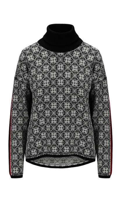 Dale of Norway Firda Women’s Sweater - Merino Wool BLACK OFF WHITE